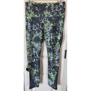 Under Armour HeatGear Womens Med Green/Gray Compression Athletic Pants